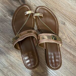 Gold/ Rose gold Guess sandals